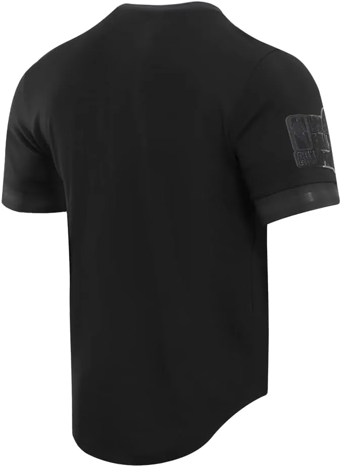 Men's NBA Classic Triple Black Standard Double Knit Short Sleeve Shirt