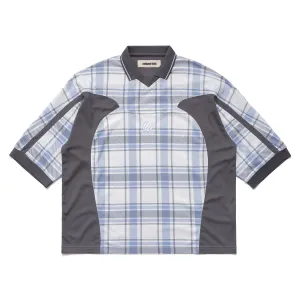 Metalwood Studio Paneled 3/4 Sleeve Polo Shirt Ice