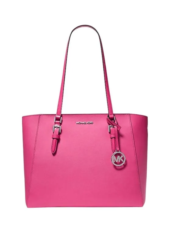Michael Kors Charlotte Large 3-in-1 Tote Crossbody Handbag Leather