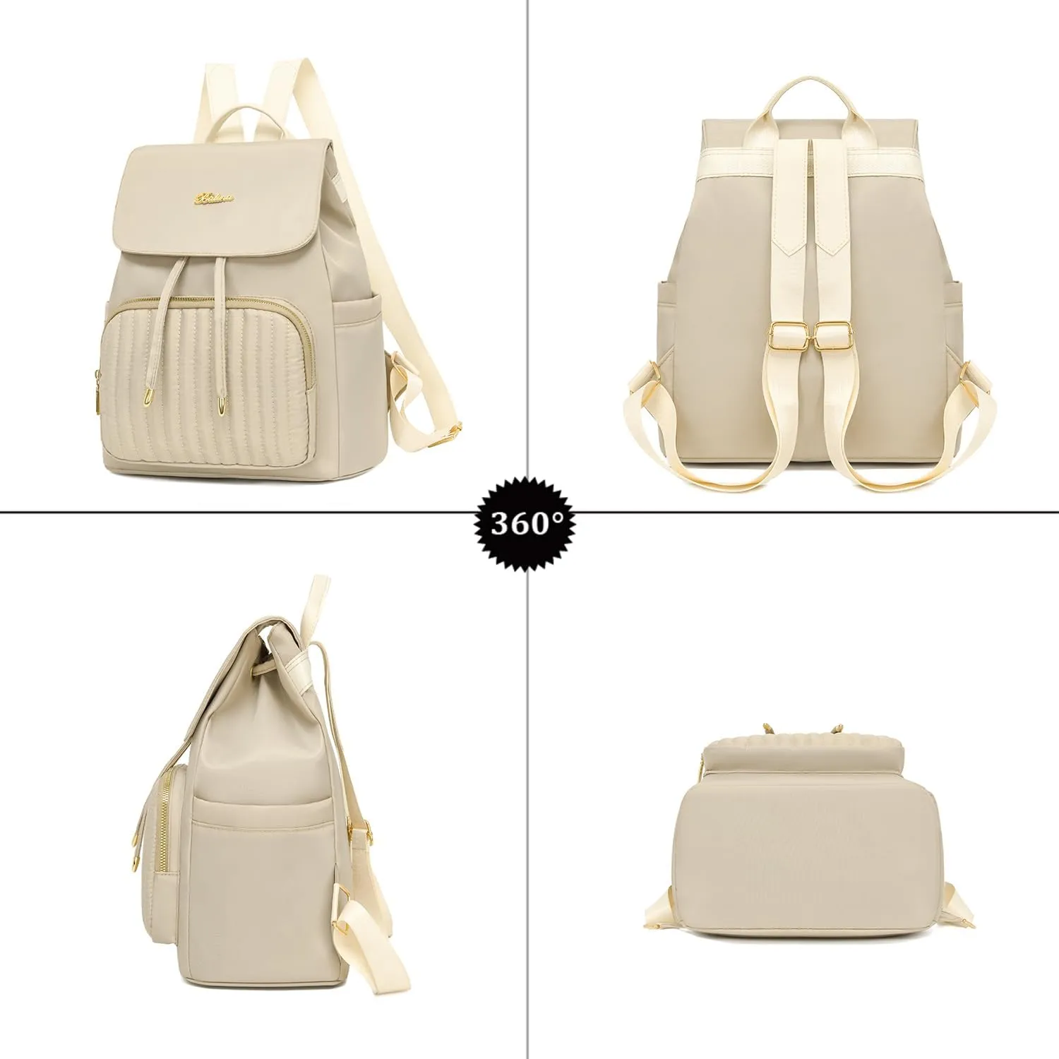 Mini Backpack Purse for Women, Small Nylon Backpacks Purse Ladies Backpacks Women Cute Mini Travel Daily College Bag (Black)
