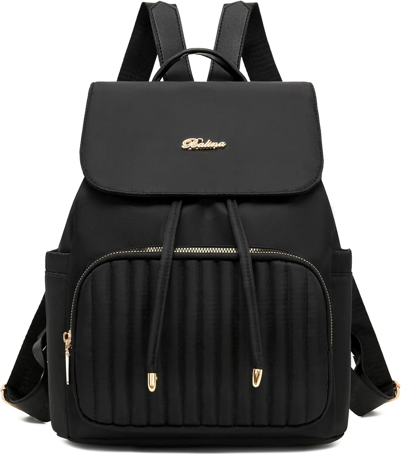 Mini Backpack Purse for Women, Small Nylon Backpacks Purse Ladies Backpacks Women Cute Mini Travel Daily College Bag (Black)