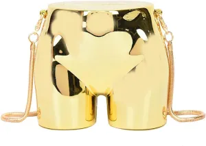 Mini Evening Bag for Women Novelty Hip Shaped Purse Handbag Acrylic Cluth Crossbody Purse
