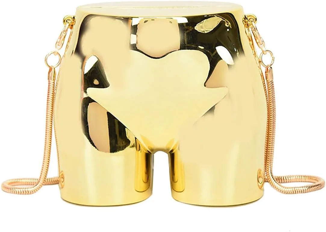 Mini Evening Bag for Women Novelty Hip Shaped Purse Handbag Acrylic Cluth Crossbody Purse