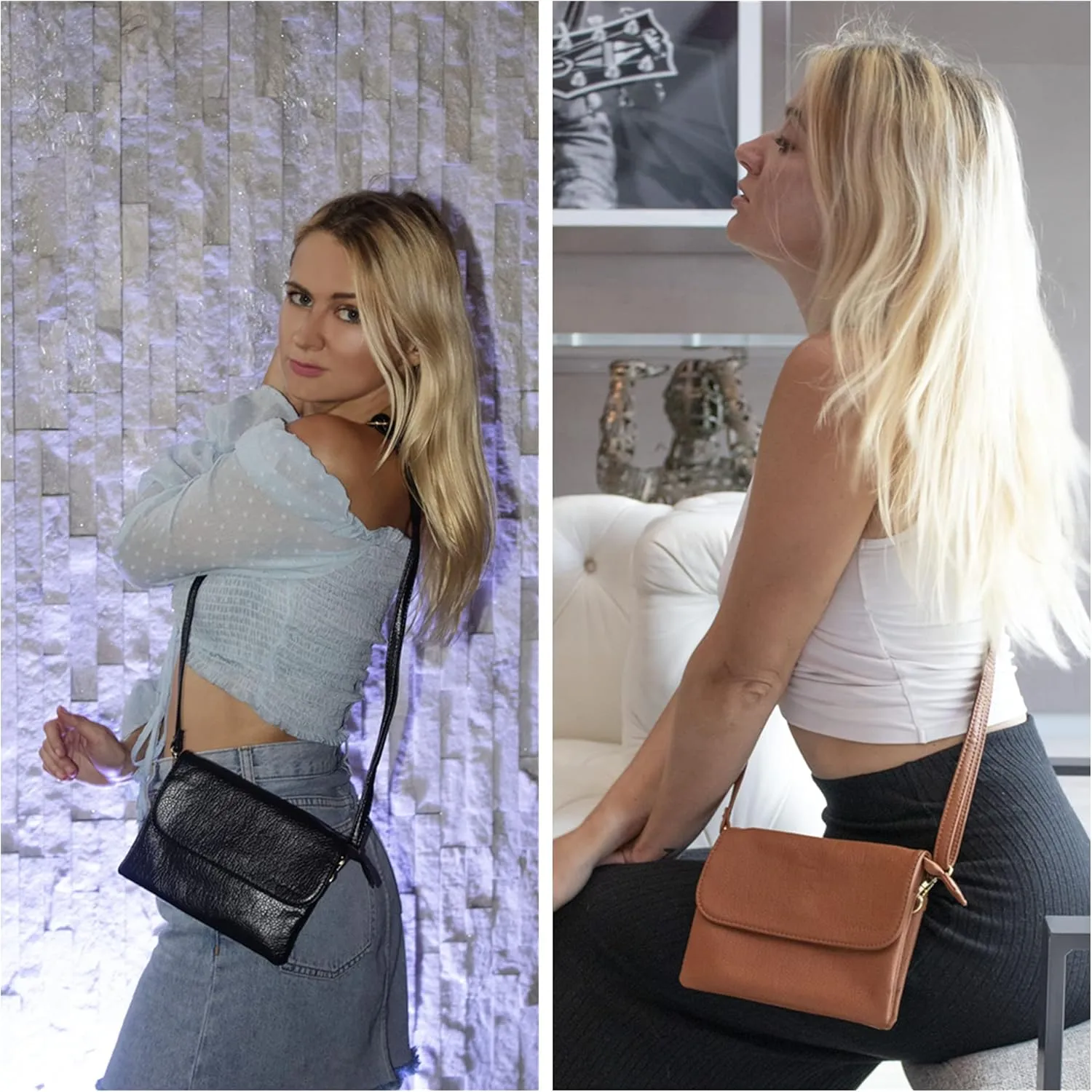 MINICAT Roomy Pockets Small Crossbody Bags Cell Phone Sling Bag Wallet Purses for Women