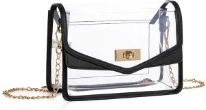 Missnine Clear Bag for Stadium Events Clear Crossbody Purse Stadium Approved Women Transparent Shoulder Bag for Concerts