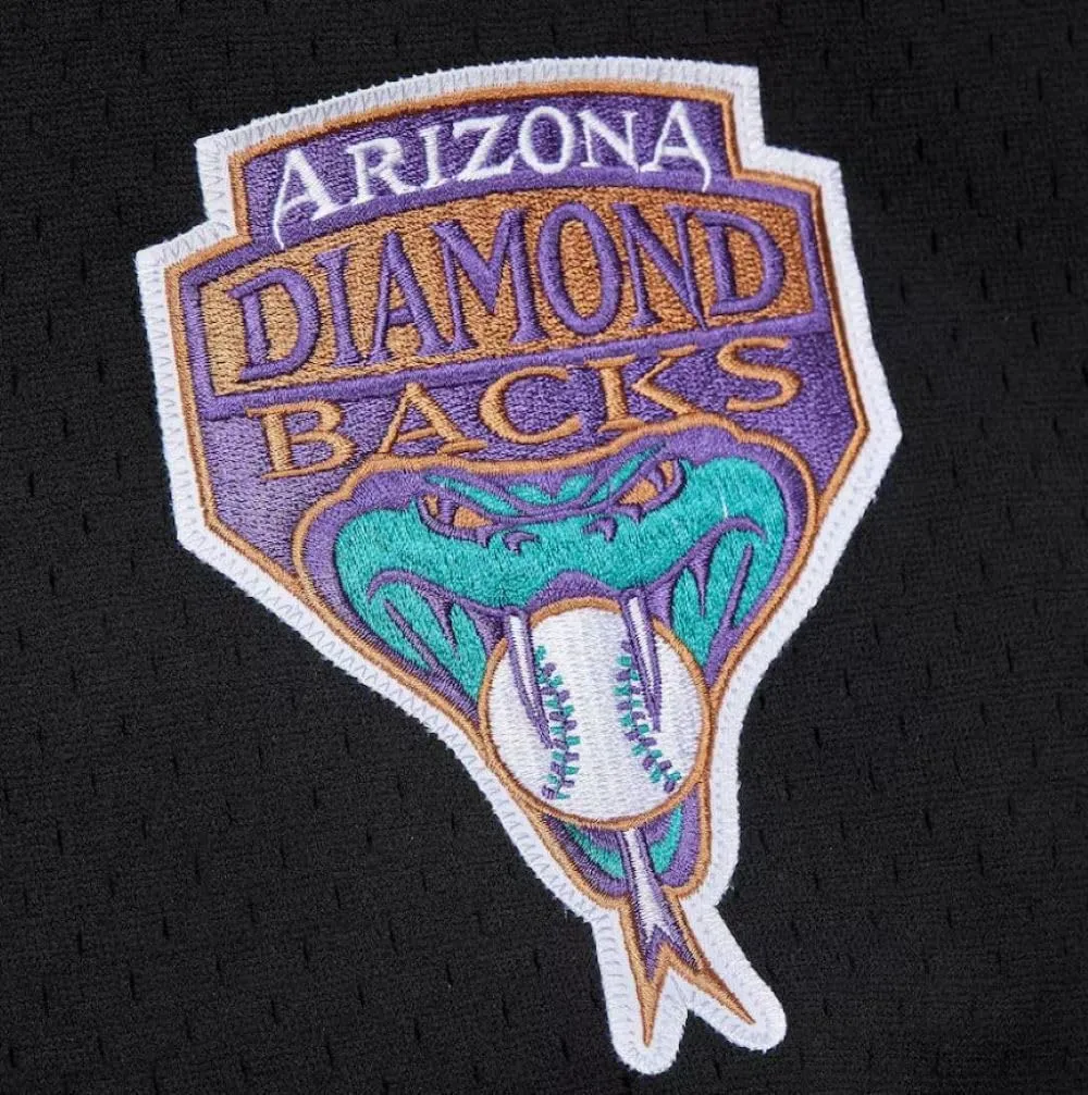 Mitchell & Ness Men's MLB Arizona Diamondbacks Randy Johnson #51 Cooperstown Mesh Batting Practice Button-Up Jersey - Black