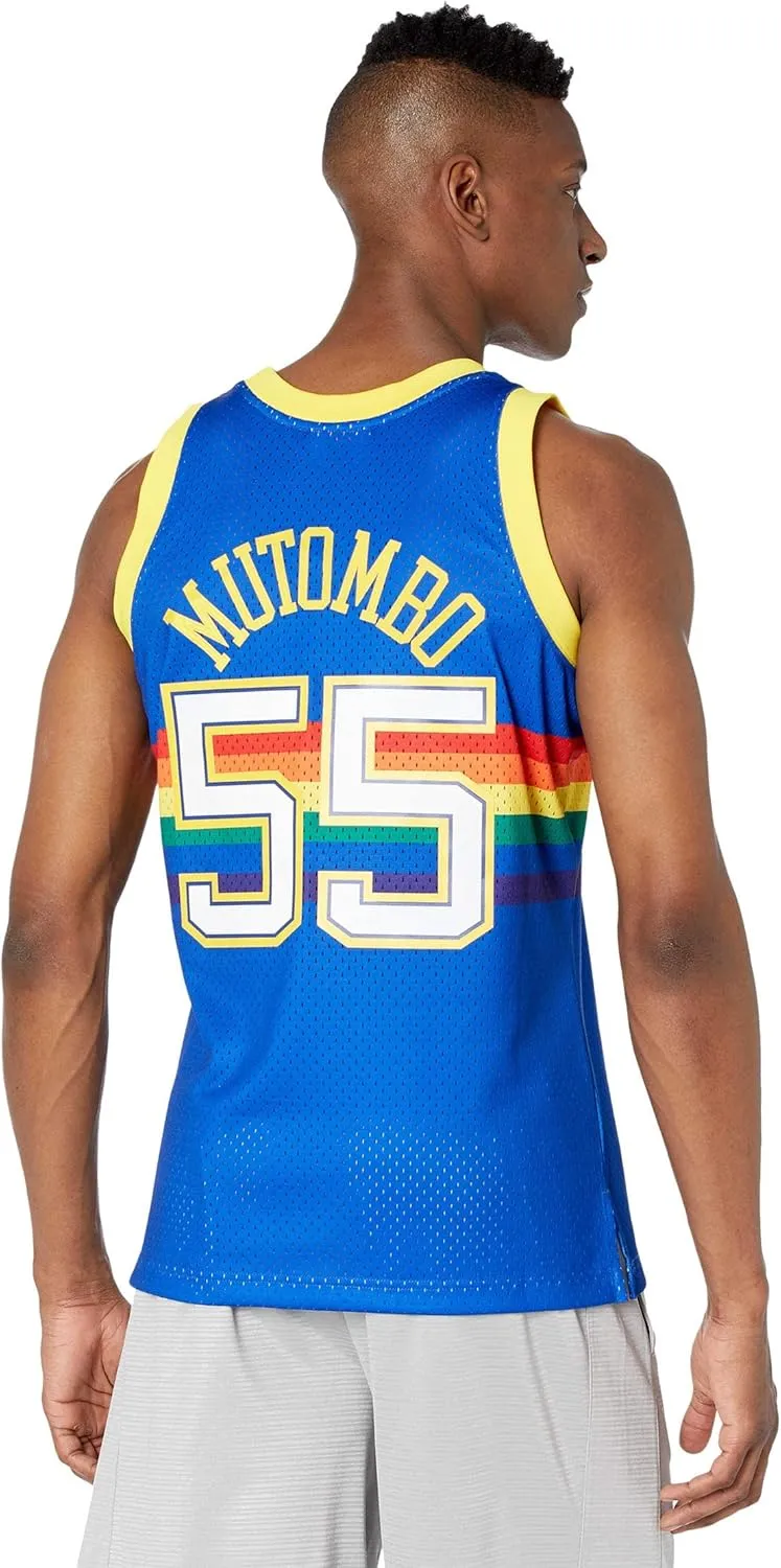 Mitchell & Ness mens Nba Swingman Road Jersey Nuggets 91 Dikembe Mutombo