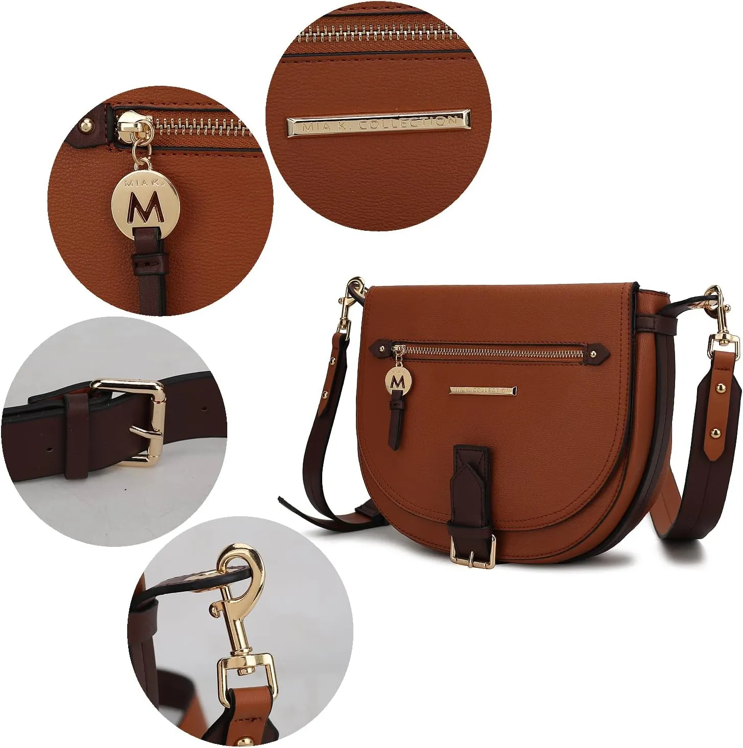 MKF Collection Shoulder Bag for Women, Vegan Leather Crossbody Handbag Purse