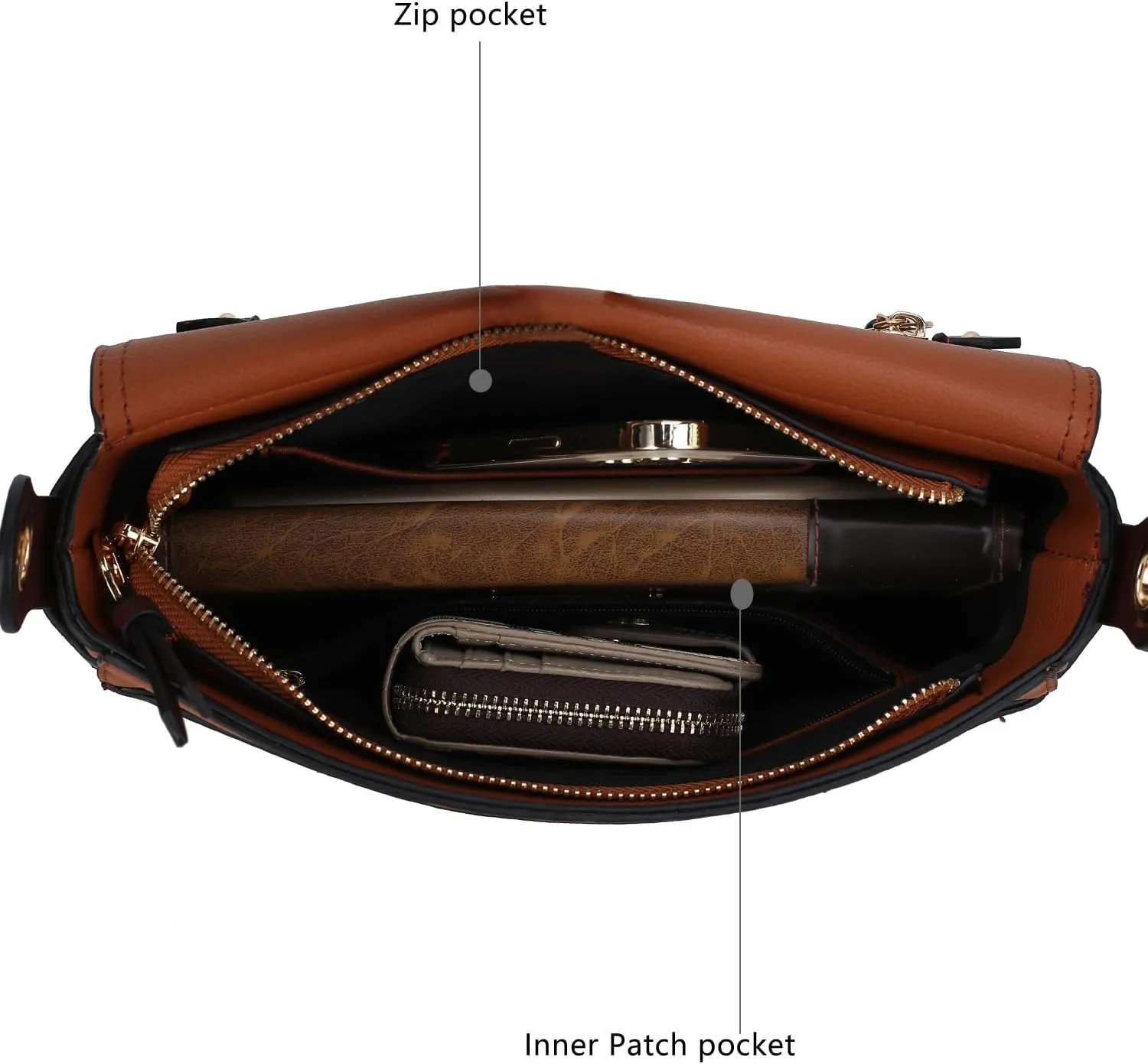 MKF Collection Shoulder Bag for Women, Vegan Leather Crossbody Handbag Purse