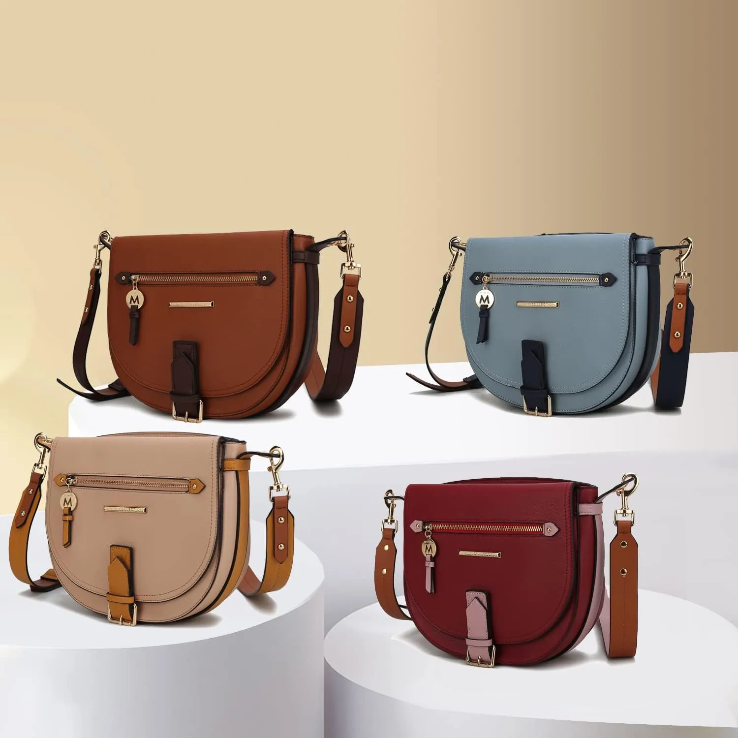 MKF Collection Shoulder Bag for Women, Vegan Leather Crossbody Handbag Purse