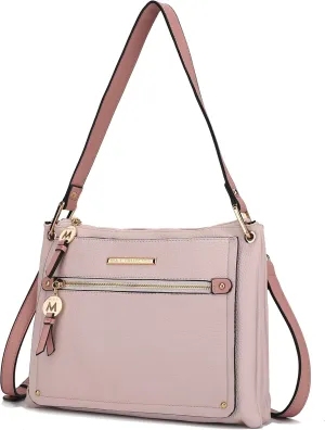 MKF Collection Women's Crossbody Bag, Vegan Leather Shoulder Bag Handbag Crossover Bag Purse by Mia K