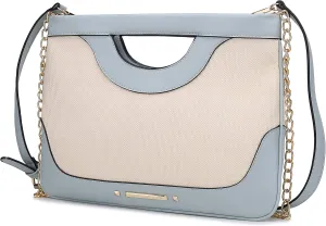 MKF Crossbody Bag for Women – PU Leather Lady Pocketbook Handbag – Side Messenger Purse, Shoulder Chain Strap
