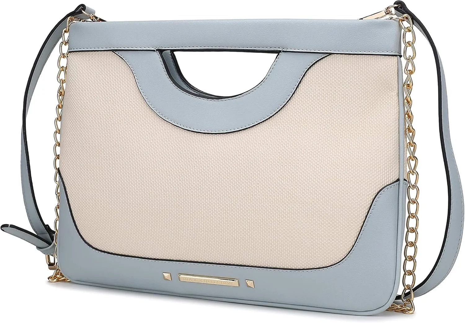MKF Crossbody Bag for Women – PU Leather Lady Pocketbook Handbag – Side Messenger Purse, Shoulder Chain Strap
