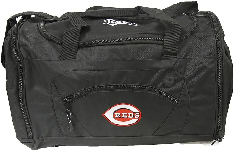 MLB Cincinnati Reds Roadblock Duffel Bag, Black