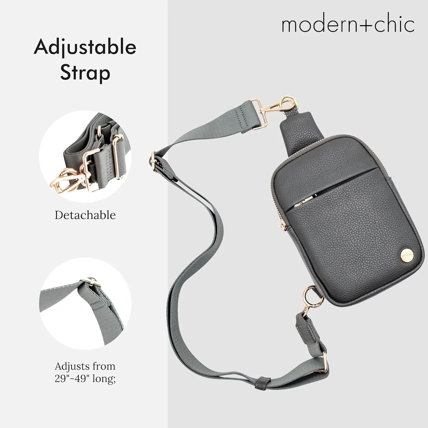 Modern Chic Crossbody Bags for Women - Bridget Sling Crossbody Purse, Vegan Leather Shoulder Sling Bag for Travel & Fashion