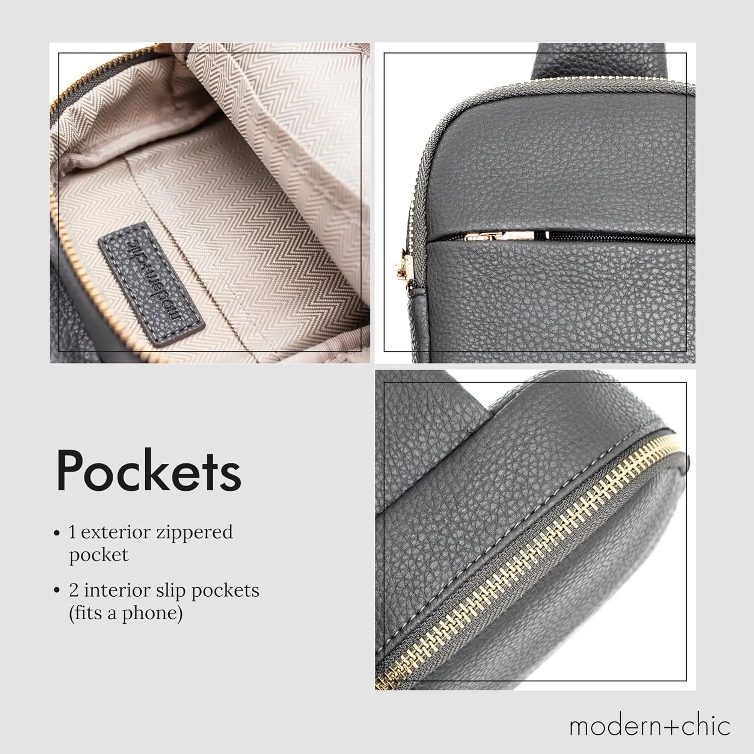 Modern Chic Crossbody Bags for Women - Bridget Sling Crossbody Purse, Vegan Leather Shoulder Sling Bag for Travel & Fashion