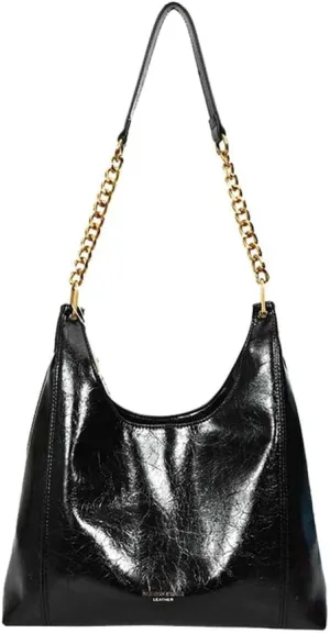 Molodo PU Hobo Bags for Women Vintage Shoulder Bag Handbag Causal Trendy Crossbody Bag with Chain Large Tote Handbag
