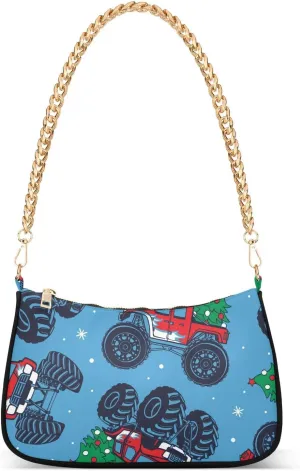Monster Truck Cars Shoulder Bags for Women, Mini Small Shoulder Purses for Ladies Handbags Clutch Trendy Purses for Girls