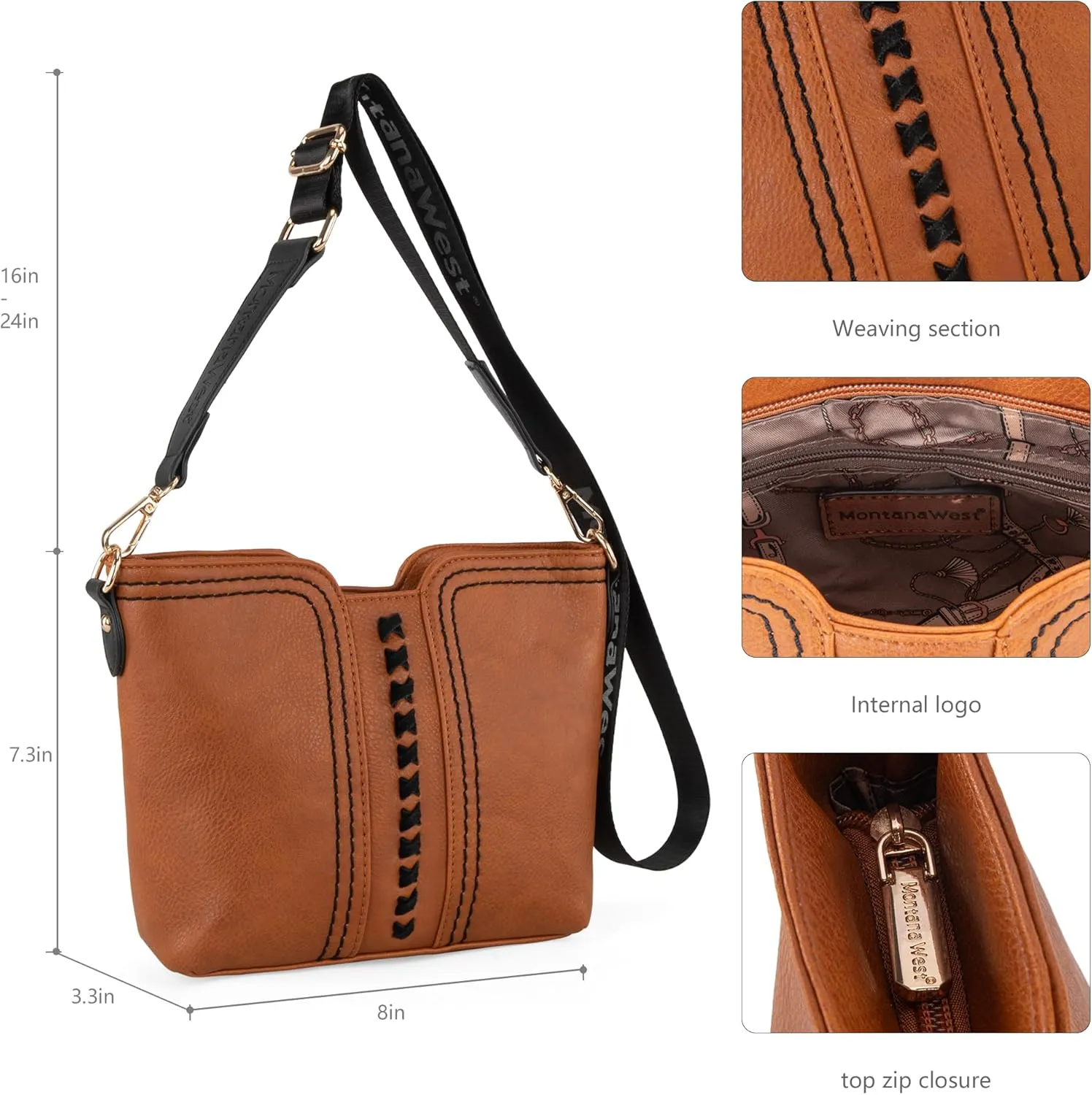 Montana West MINI Crossbody Bags for Women Cross Body Purses Shoulder Handbags with Wide Guitar Strap