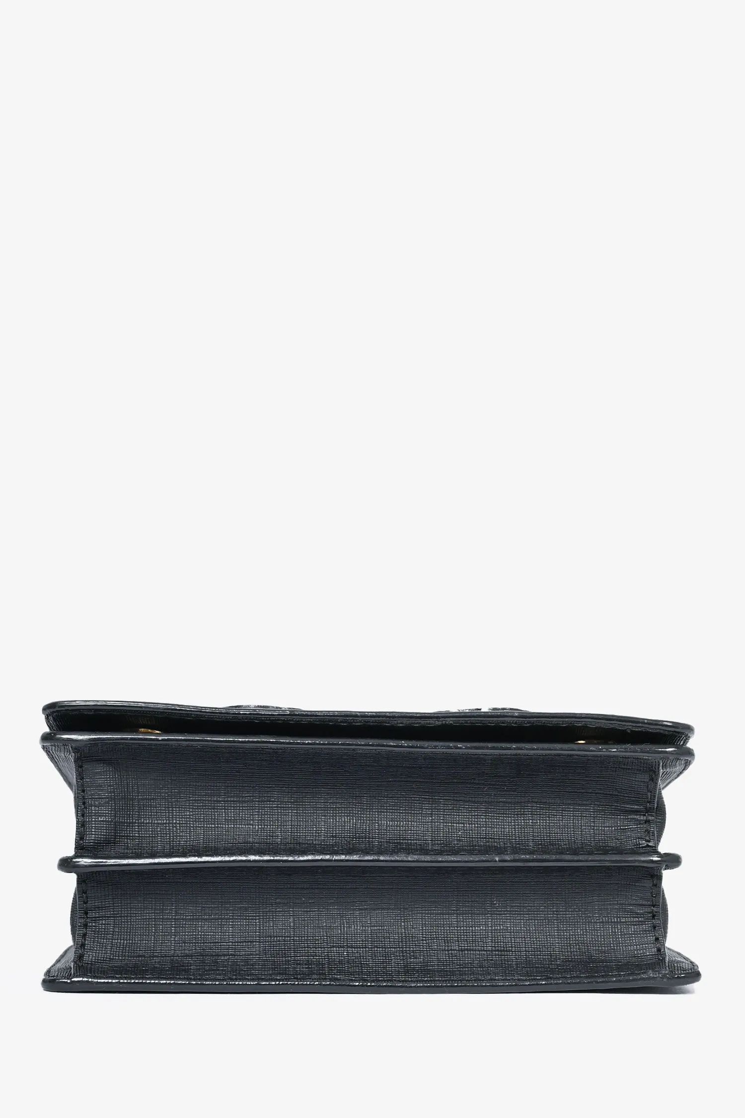 Moschino Black Leather Bear Crossbody Bag