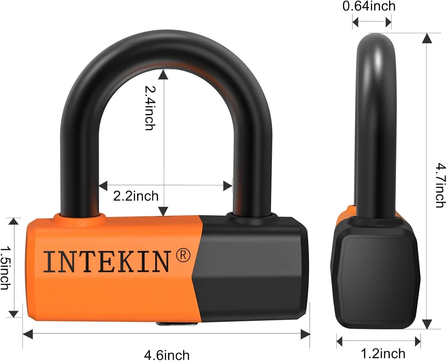 Motorcycle Chain Locks 3.1FT Motorcycle Lock 10mm/0.42inch Thick Bike Chain Lock Heavy Duty Chain Lock with 16mm/0.64inch Disc Lock for Motorcycles, Scooters, Gates and More, Orange