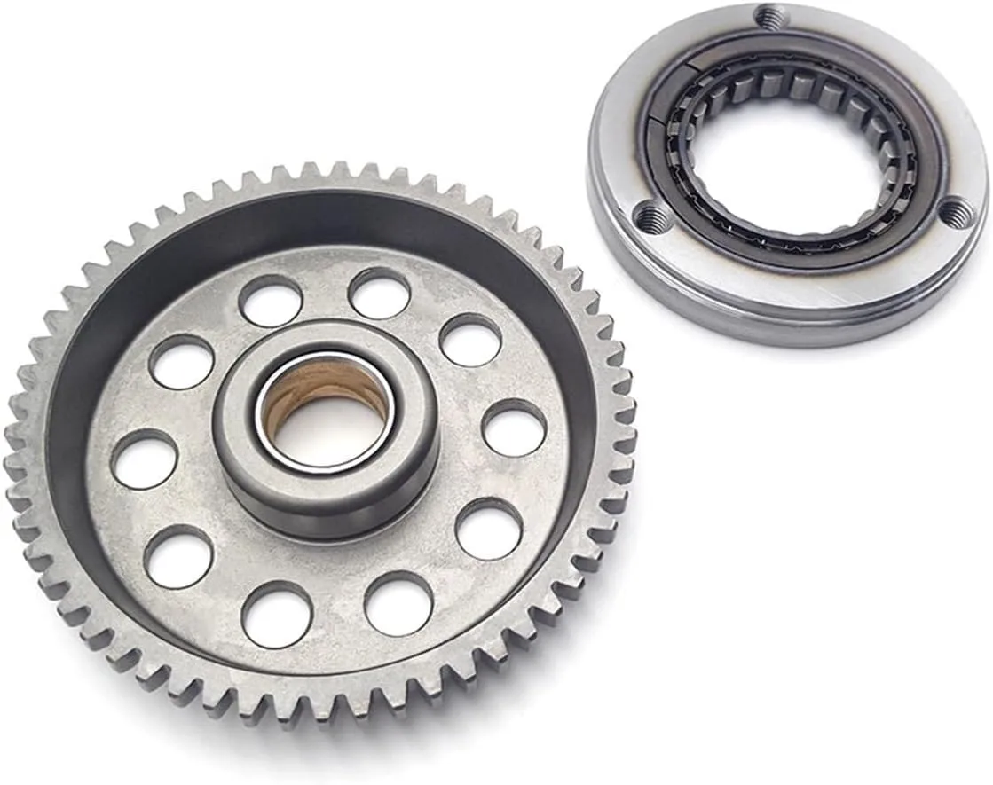 Motorcycle Engine Starter Overrunning Clutch Drive Gear Kit Fit for ZS174MN-3 CBS300 300cc 4T Water-Cooled Off-Road Clutch(1 Kit)