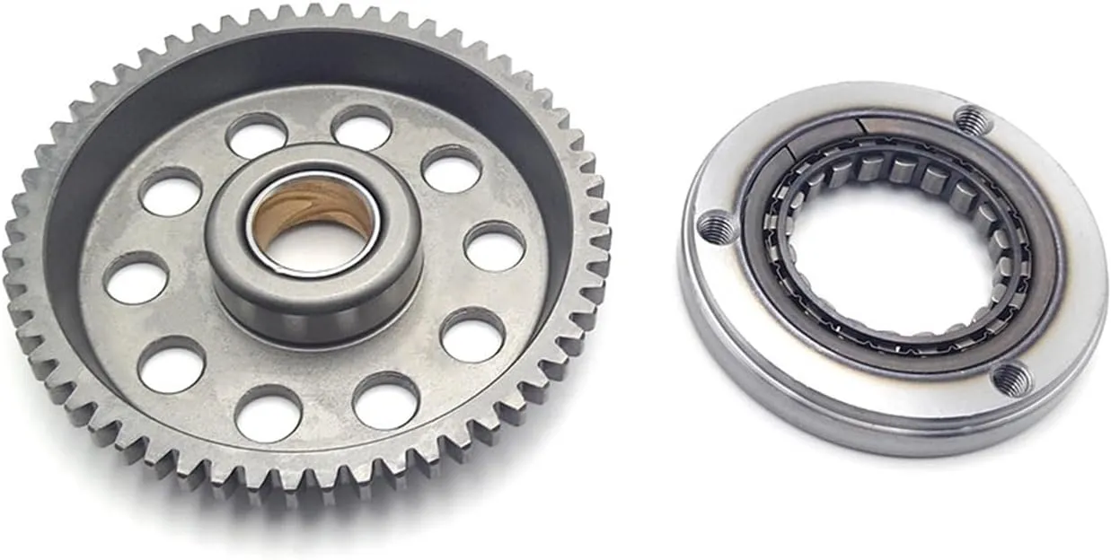 Motorcycle Engine Starter Overrunning Clutch Drive Gear Kit Fit for ZS174MN-3 CBS300 300cc 4T Water-Cooled Off-Road Clutch(1 Kit)