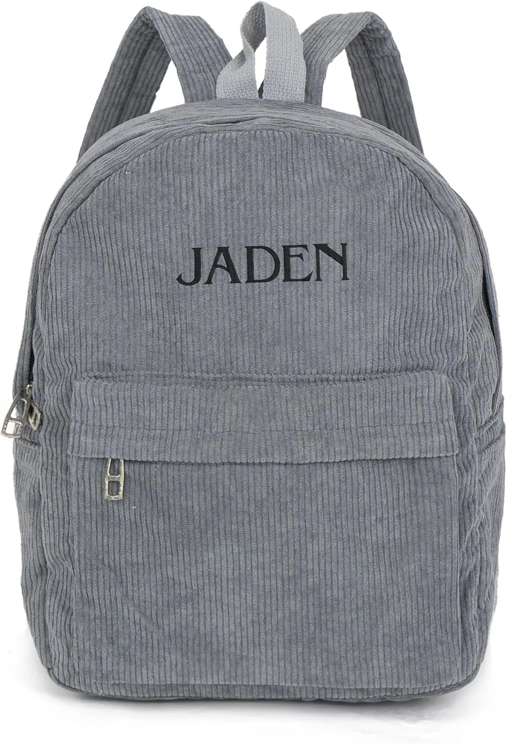 MT WORLD Corduroy Backpack,Personalized Toddler Backpack,Personalized Backpack for Boys,Monogrammed Gray Corduroy Mini Backpack,Customized Kids Backpack with Name,Embroidered Backpack for Child