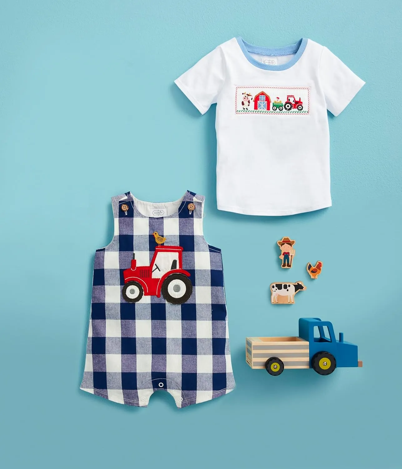 Mud Pie Baby Boys Truck Smocked Tee