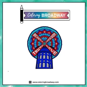 Musical Truth, Beauty, Freedom, Love Acrylic PIN | 1 Individual ACRYLIC PIN by Coloring Broadway | Inspired by Moulin Rouge - Laser Cut - High Definition (1.5" x 1.15")