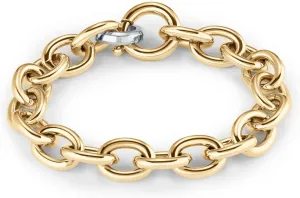MVMT Women's Gold/Stainless Steel Rounded Lifesaver Chain Bracelet