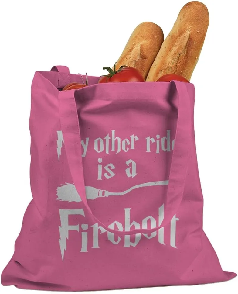My Other Ride is a Firebolt Cotton Canvas Tote Bag