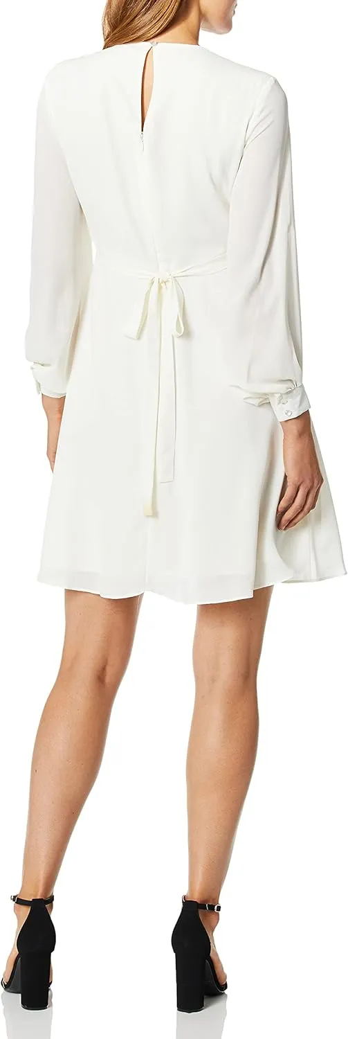 Nanette Nanette Lepore Women's Ls Chiffon Dress W/Applique