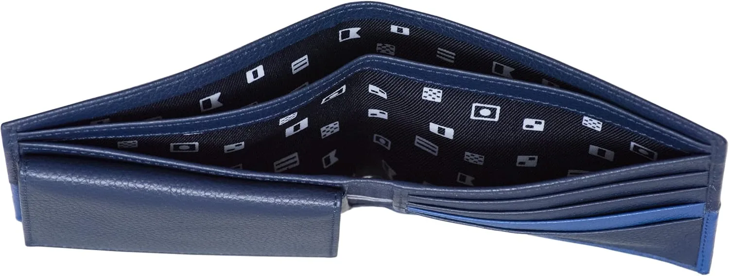 Nautica Men's Bifold Leather Wallet | RFID Blocking | ID Window | Card Slots | Organization | Durable | Stylish