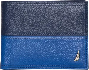 Nautica Men's Bifold Leather Wallet | RFID Blocking | ID Window | Card Slots | Organization | Durable | Stylish
