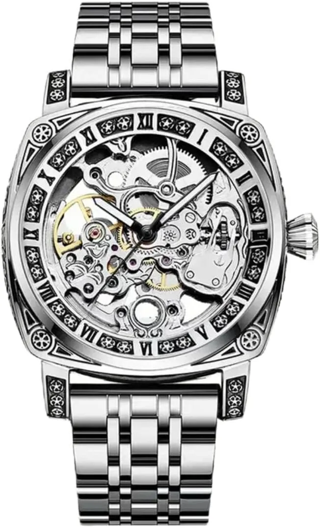 New Carved Watches for Men, Business Watches, Elegant Gentlemen, Hollowed Out Fully Automatic Men's Mechanical Watches