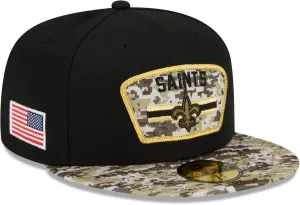 New Era Men's Black/Camo San Francisco 49ers 2021 Salute to Service 59FIFTY Fitted Hat