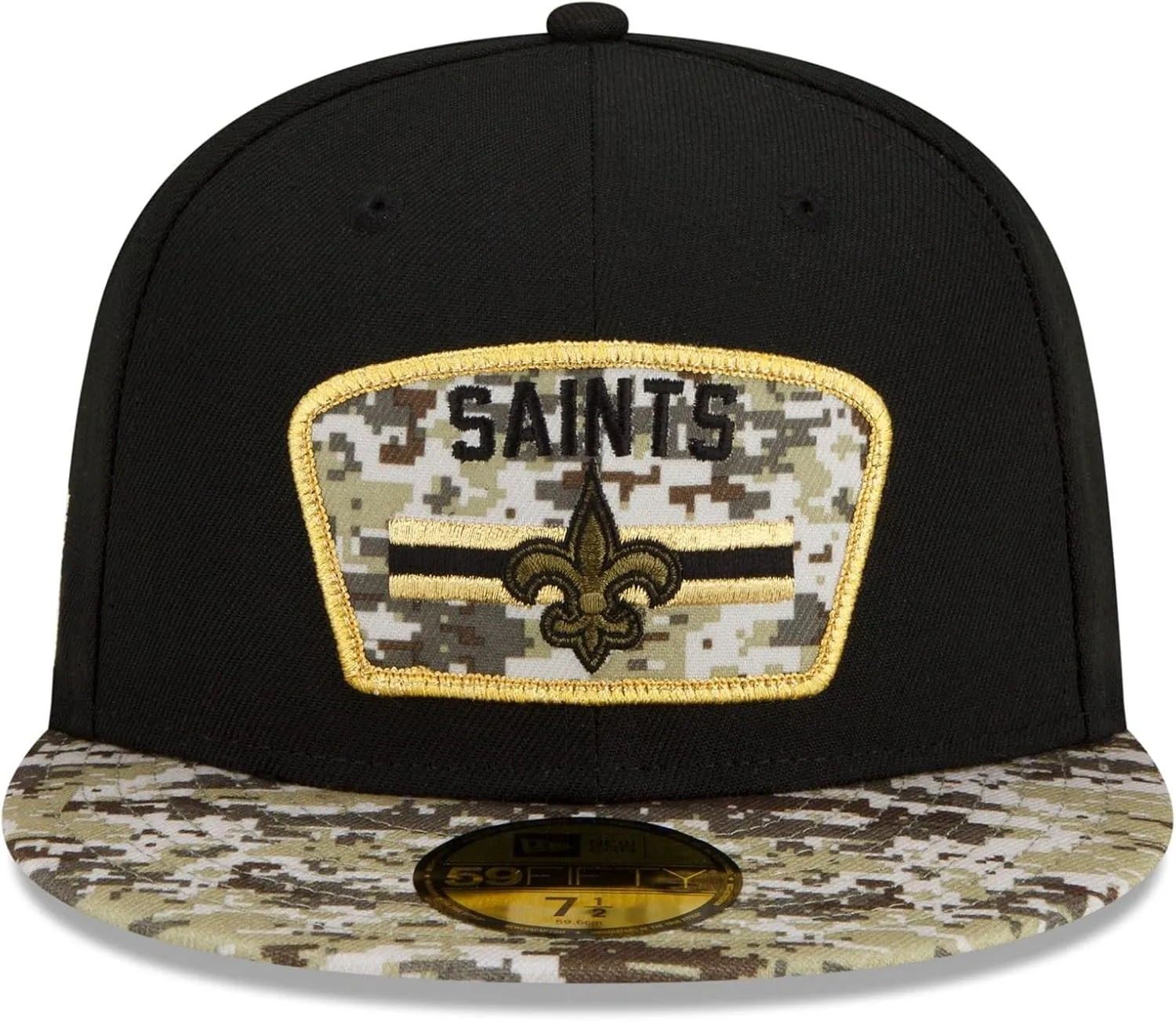 New Era Men's Black/Camo San Francisco 49ers 2021 Salute to Service 59FIFTY Fitted Hat