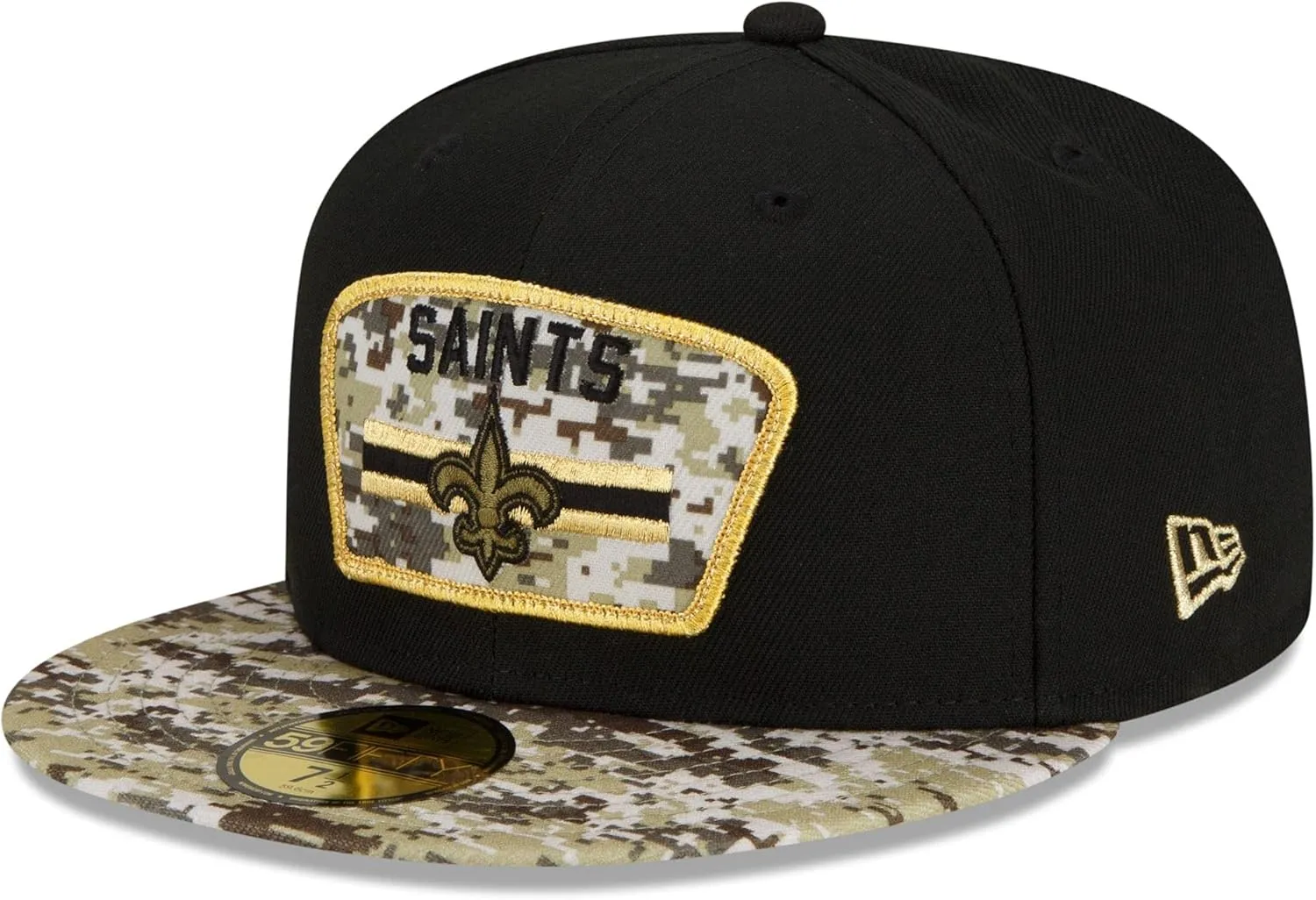 New Era Men's Black/Camo San Francisco 49ers 2021 Salute to Service 59FIFTY Fitted Hat