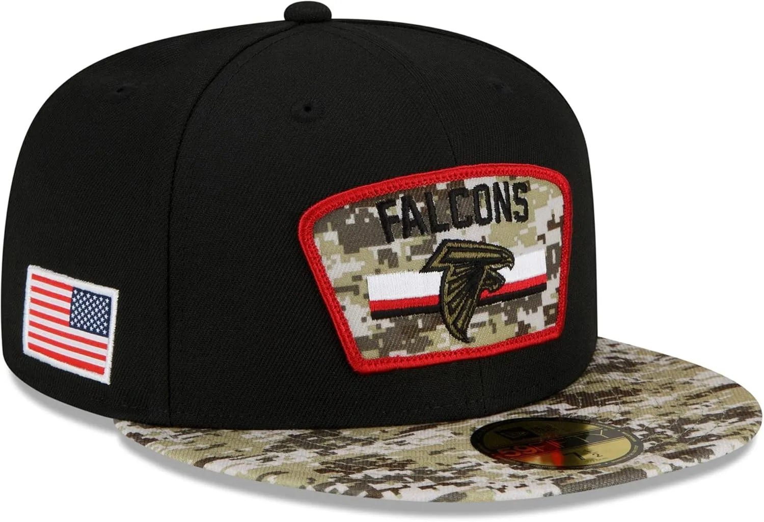 New Era Men's Black/Camo San Francisco 49ers 2021 Salute to Service 59FIFTY Fitted Hat