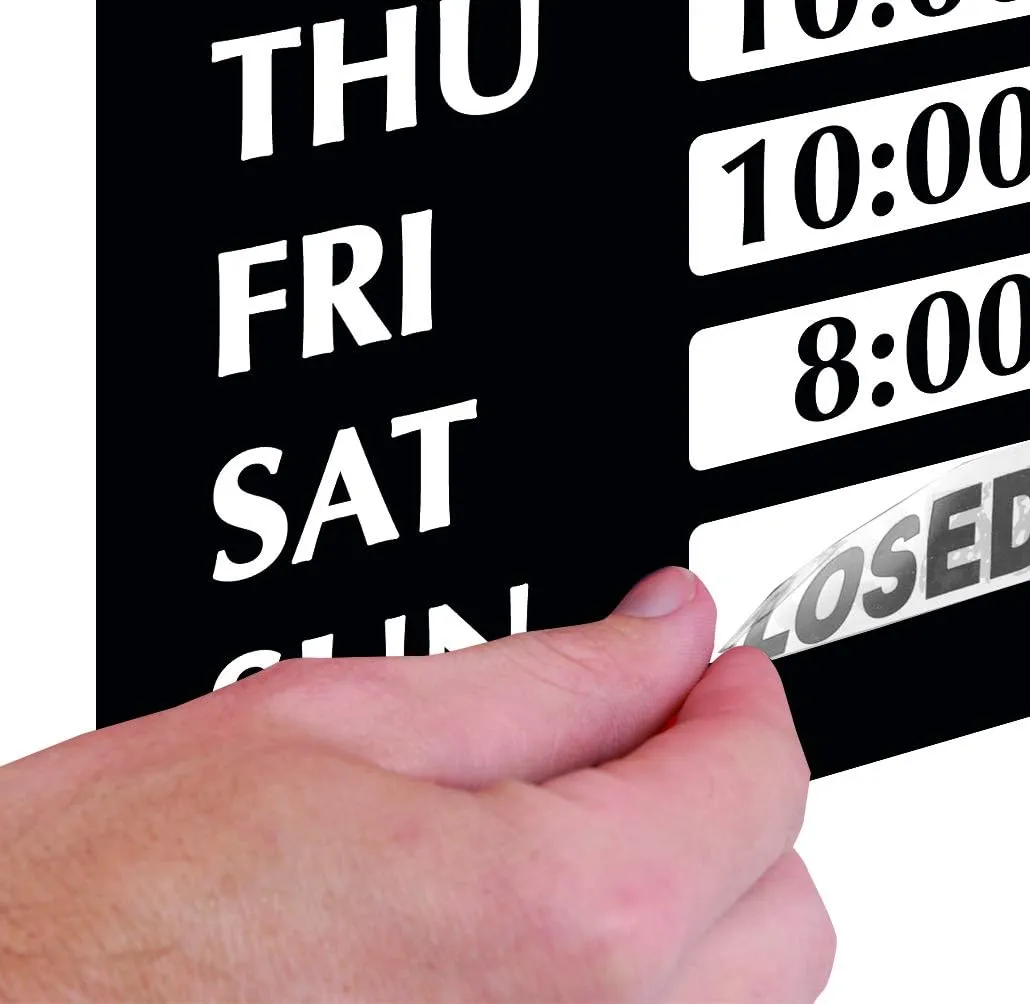 Newon 13" x 18" Vertical LED Open Sign - Ultra Bright High-Intensity, Easy-Change Business Hours, Thin Profile Design, Neon Lights for Business, Restaurant, Bar, Retail Store