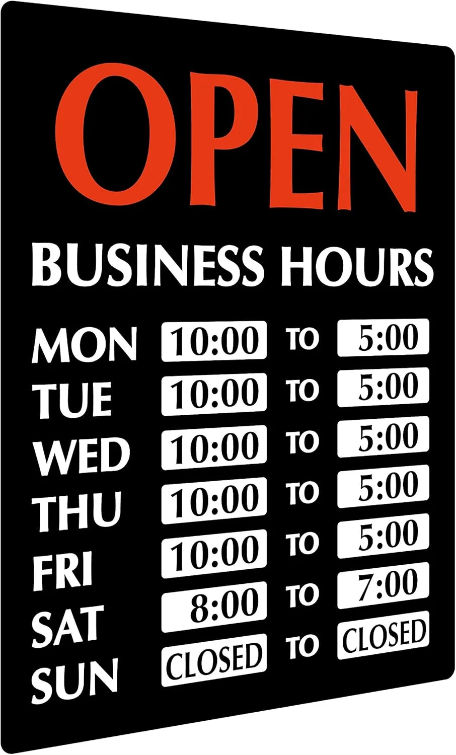 Newon 13" x 18" Vertical LED Open Sign - Ultra Bright High-Intensity, Easy-Change Business Hours, Thin Profile Design, Neon Lights for Business, Restaurant, Bar, Retail Store