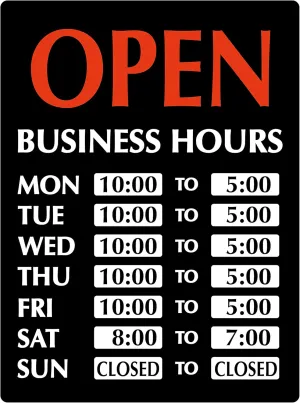 Newon 13" x 18" Vertical LED Open Sign - Ultra Bright High-Intensity, Easy-Change Business Hours, Thin Profile Design, Neon Lights for Business, Restaurant, Bar, Retail Store