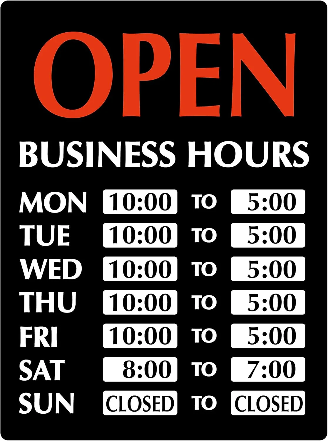 Newon 13" x 18" Vertical LED Open Sign - Ultra Bright High-Intensity, Easy-Change Business Hours, Thin Profile Design, Neon Lights for Business, Restaurant, Bar, Retail Store
