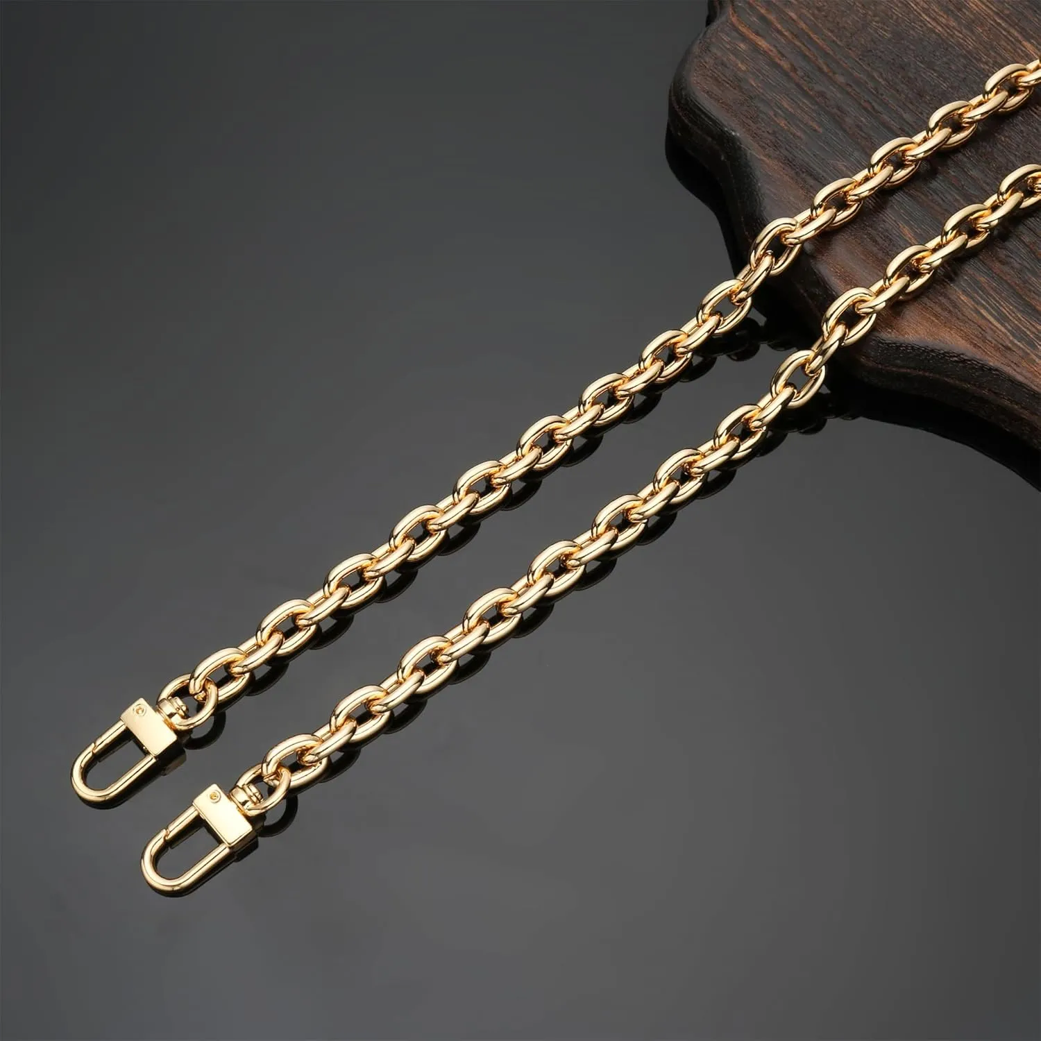 NEXT FASHION Purse Chain Strap Replacement [9mm Round] Shoulder Crossbody Chain For Womens Handbag Gold (16" / 40cm)