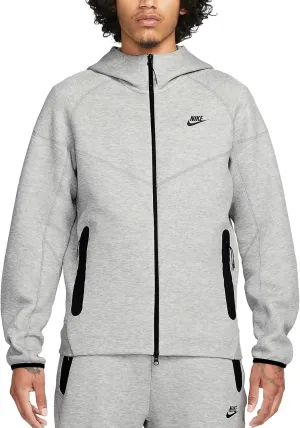 Nike Sportswear Tech Fleece Windrunner Men's Full-Zip Hoodie (DK GREY HEATHER/BLACK, FB7921-063) Size Small Tall
