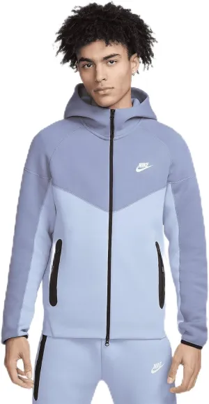 Nike Sportswear Tech Fleece Windrunner Men's Full-Zip Hoodie Light Armory Blue/Ashen Slate/White Size - L