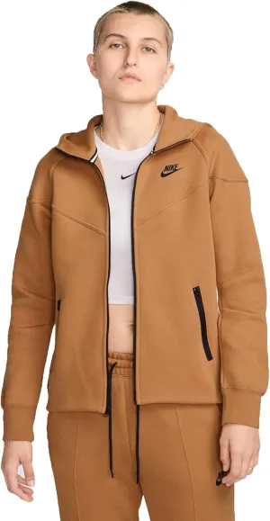 Nike Sportswear Tech Fleece Windrunner Women's Full-Zip Hoodie (FB8338-224, Flax/Black)