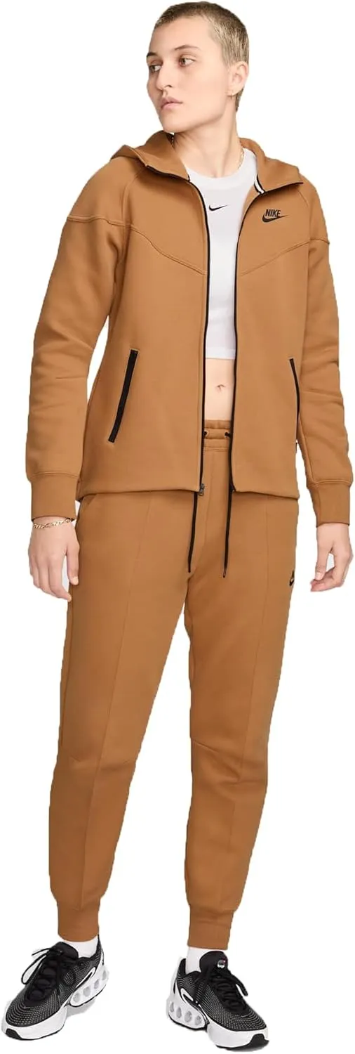 Nike Sportswear Tech Fleece Windrunner Women's Full-Zip Hoodie (FB8338-224, Flax/Black)