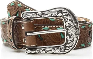 Nocona Belt Co. Women's Turquoise Inlay Buck Belt